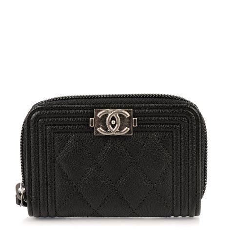 chanel boy wallet yen pink caviar|CHANEL Caviar Quilted Boy Zip Around Coin Purse .